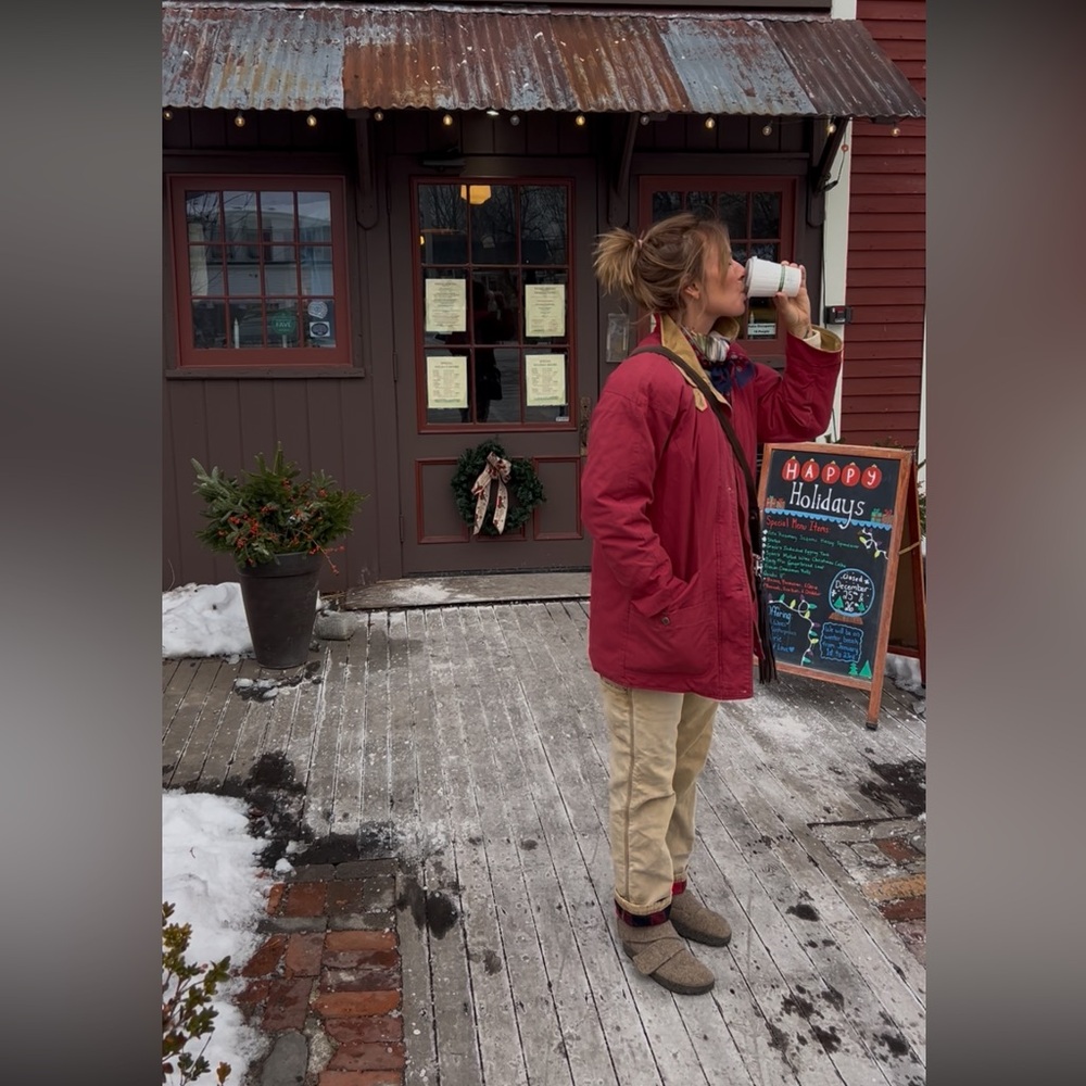 VTG Goose Down Eddie Bauer Insulated Red Barn Chore Coat